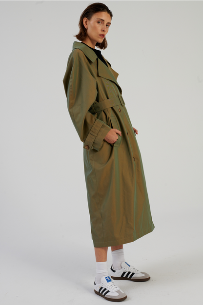 Toulon Khaki Cameleon Trench Coat 