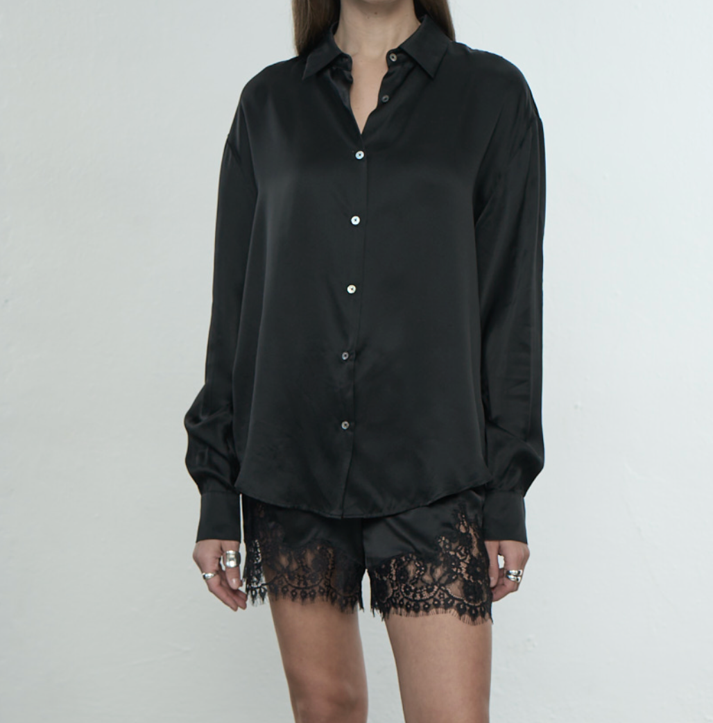Koszula jedwabna Marbella Black