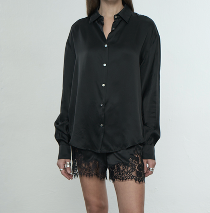 Koszula jedwabna Marbella Black