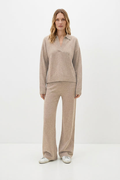 Sweter Emma Polo Beige