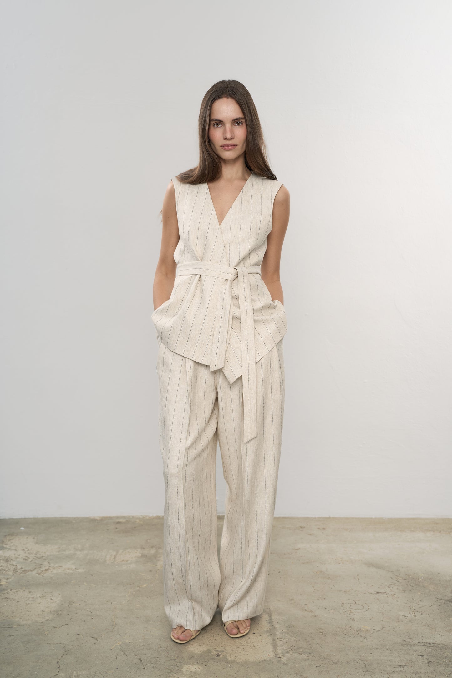 Kamizelka Core Stripe Beige