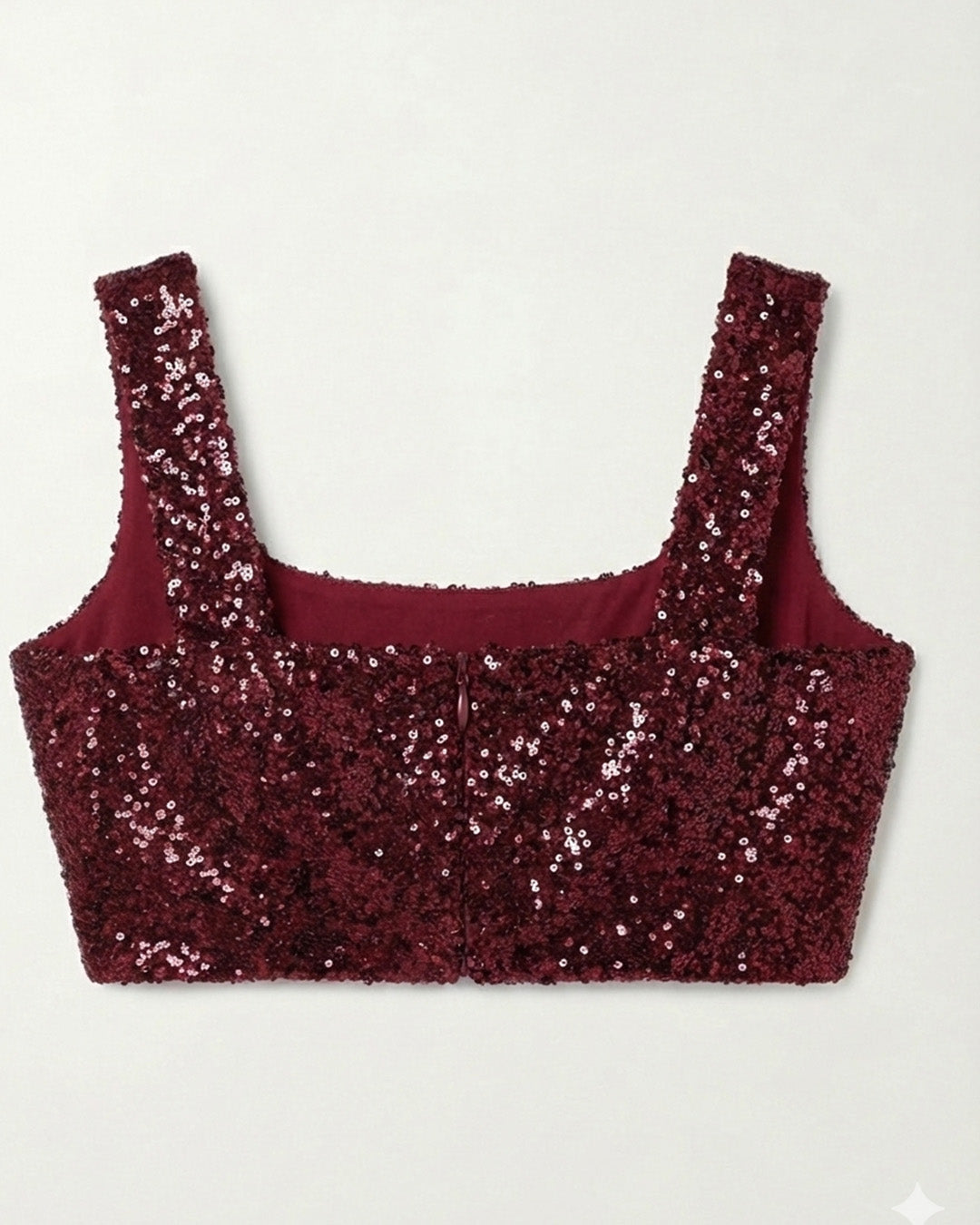 Burgundy sequin top