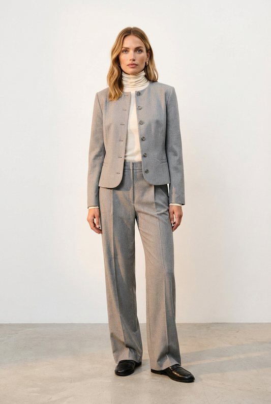 Marynarka Cropped Harry Light Grey