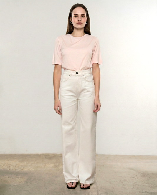 Jedwabny T-shirt Tavey Pink
