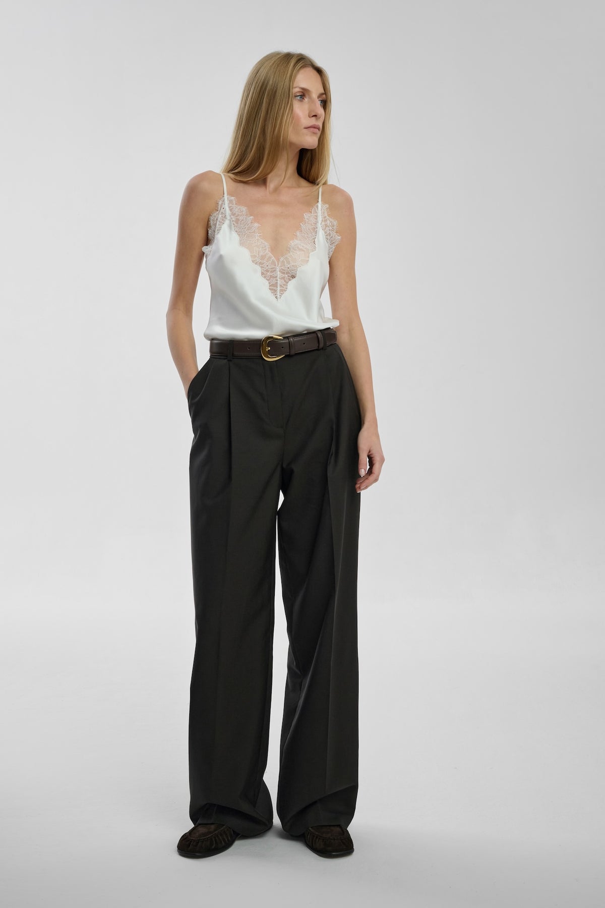 Jedwabny top Ava White