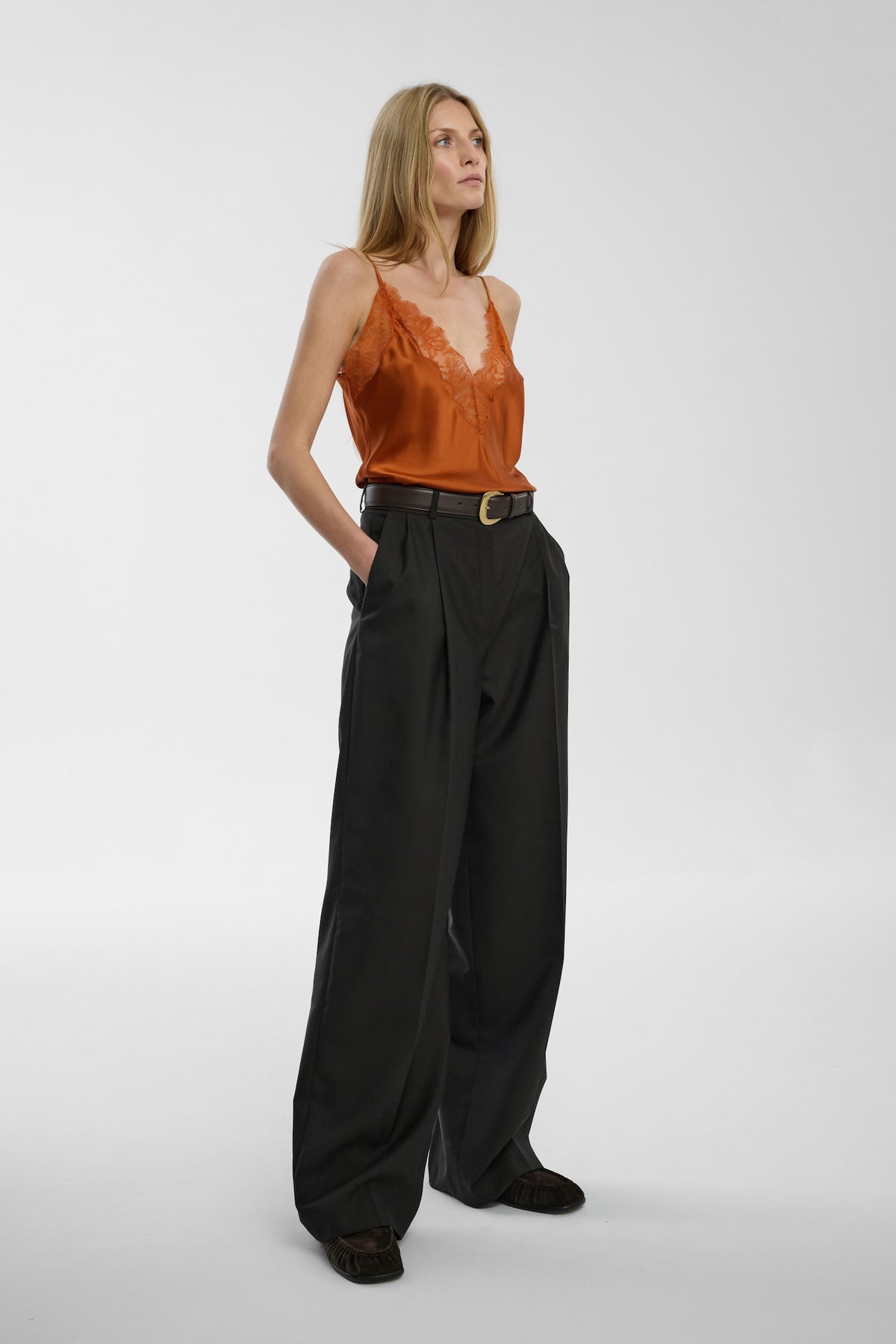 Jedwabny top Ava Orange