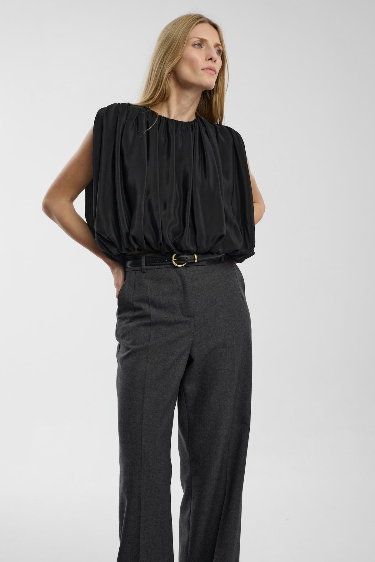 Bluzka jedwabna Anastasie Black