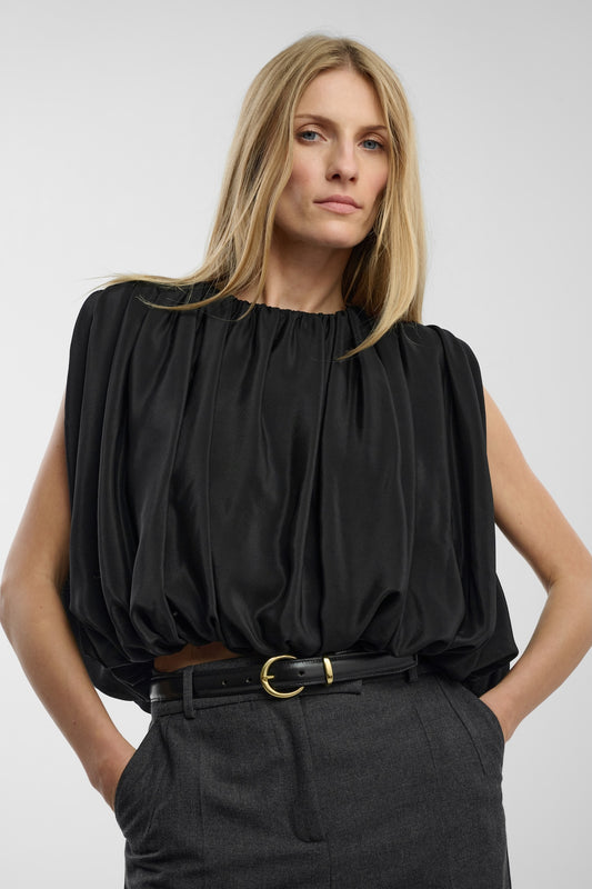 Bluzka jedwabna Anastasie Black