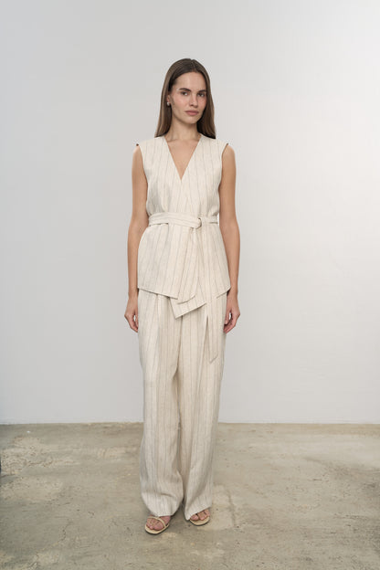 Kamizelka Core Stripe Beige