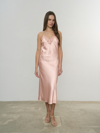 Lara Black silk dress 