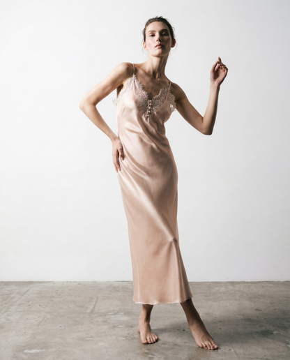 Lara Black silk dress 