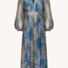 Jedwabna sukienka Antibes Blue